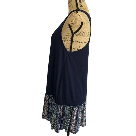 Umgee Racerback Boho Floral Hem Flowy Tunic - Picture 5 of 9